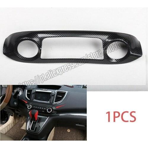 Car accessories carbon fiber console AC switch control frame trim FOR HONDA CR-V CRV 2012-2016