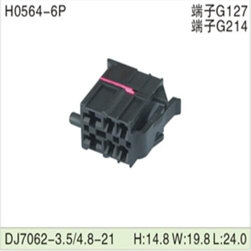 Free shipping 500pcsDJ7062-3.5/4.8-21 6Pin AMP Car Electrical Wire Connectors for VW,BMW,Audi,Toyota,NISSAN AND other