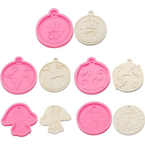 Keychain Epoxy Resin Mold Jewelry Pendant Silicone Mould DIY Crafts Decorations Casting Tools
