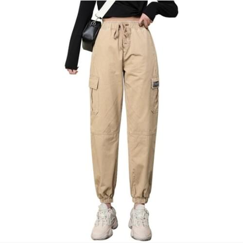 High waist pants camouflage loose joggers women army harem camo pants streetwear punk black cargo pants women capris trousers