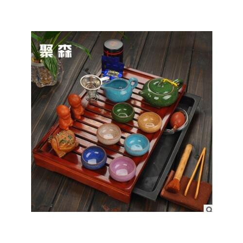 Kung Fu tea set special combination of ice tea ceramic tea tray package