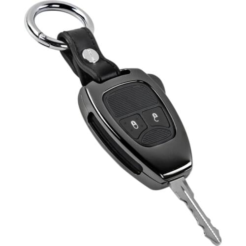 Car Key Case for Jeep Wrangler JK 2008-2017 Compass 2008-2015 Patriot 2011-2015 Key Protective Case Car Interior Accessory Black