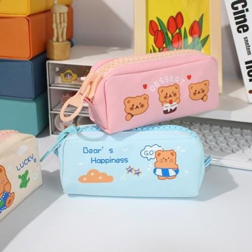 Big Zipper Pencil Case Cute Pencilcase Large Capacity School Pen Case Supplies Pencil Bag School Box Pencils Pouch Stationery