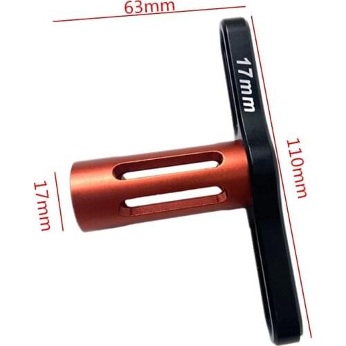 HOT Sale Parts Wheel HEX Nuts Sleeve Wrench 17mm Metal Tools 1/8 Black&Red For RC Car Boat Quadcopter Remote Control Cars