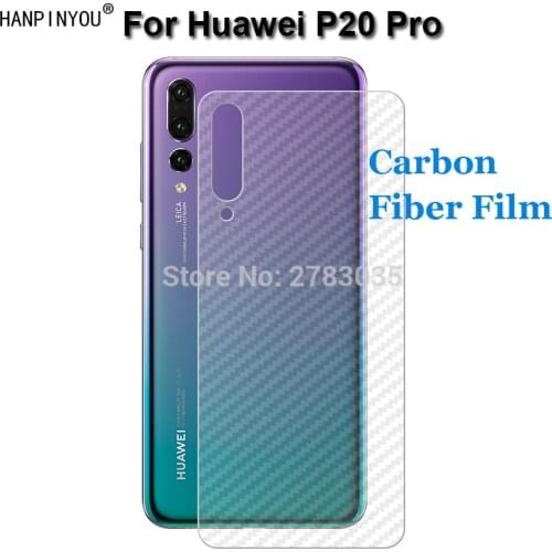 For Huawei P20 Pro 6.1" New Durable 3D Anti-fingerprint Transparent Carbon Fiber Back Film Screen Protector (Not Tempered Glass)