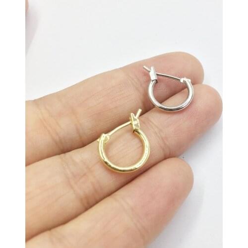 Eruifa 10pcs 12mm outer inner Brass Base Hoop for Earring DIY Charms 2 colors