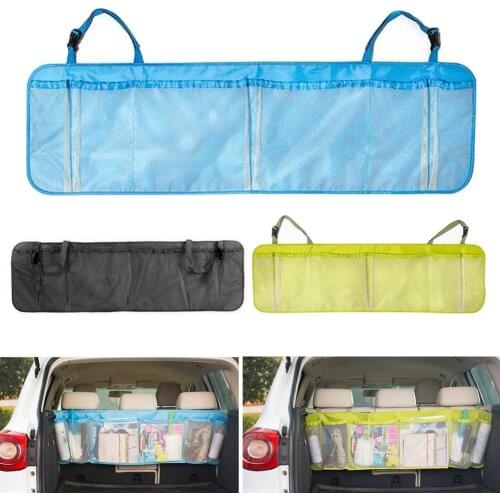 FOCUSIGN Storage Bag Car Back Folding Bags Luggage Bag Auto Seat Back Storage Mesh bags Car Trunk Organizer Accessories 110*34cm