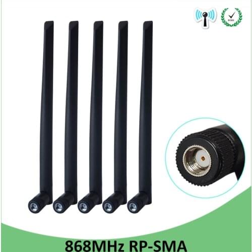 868MHz 915MHz lora Antenna 5dbi RP-SMA Connector GSM 915 MHz 868 IOT antena outdoor signal repeater antenne waterproof Lorawan