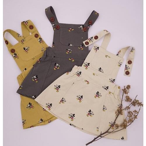 Disney Summer Baby Dresses For Baby Cute Mickey Mouse Newborn Baby Girl Clothes Sleeveless Suspender Skirt Infant Princess Dress