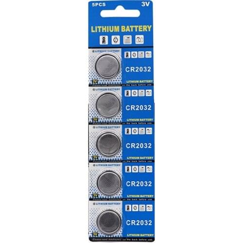 CR2032 Battery 3V Lithium Coin Cell (5 Batteries)