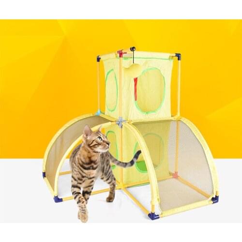 Cat furniture detachable combination cat litter Oxford cloth pet cat tunnel grinding claw toy creative diy cat climbing frame