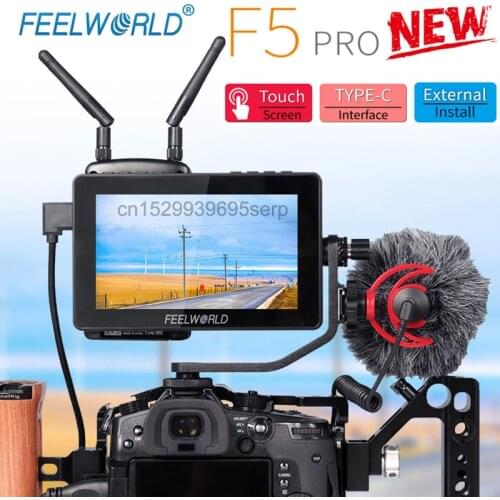 FEELWORLD F5 Pro 5.5 Inch on DSLR Camera Field Monitor Touch Screen IPS FHD1920x1080 4K HDMI Video Focus Assist for Gimbal Rig