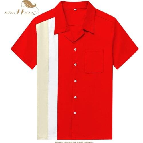 SISHION Men Shirt Sexy Daily Wardrobe Classic Retro Shirt ST122 Black Vintage Casual Summer Shirt Plus Size camisa hombre