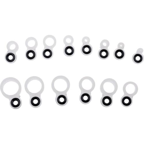 14Pcs Universal Ceramic Fishing Rod Ring Eyes Fishing Rods Guides Silicone Frame Set