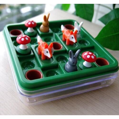 Funny Rabbit and fox early education educational toys logic space thinking Reasoning Family Party Game