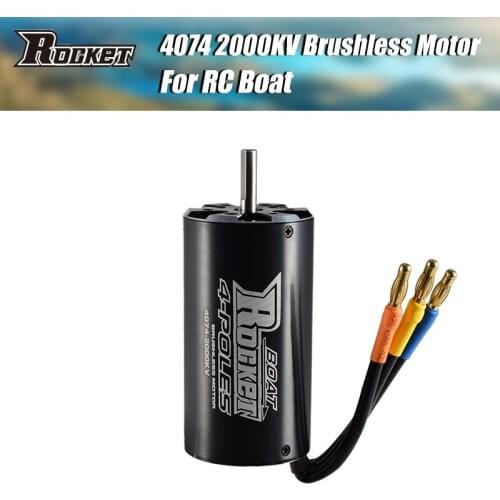 Good Sale Rocket 4074 2000KV 4Pole 5mm Sensorless Brushless Motor for Traxxas Blast Feilun 1000mm RC Boat Car
