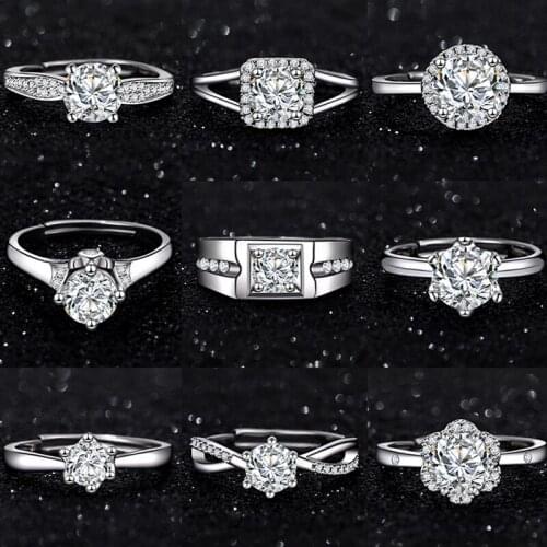 Multistyle Women Girl Sparkling Crystal Open Ring Gift for Love Friend Fashion Jewelry Accessories High Quality