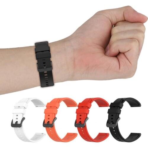 22MM Soft Waterproof Silicone Adjustable Watchband Strap Bracelet Replacement Bands With Steel Buckle For Huawei Watch GT2 Pro