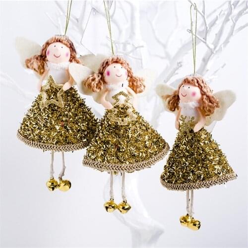 Christmas Blonde Angel Girl Doll Pendant Window Hanging Decoration Christmas Ornament