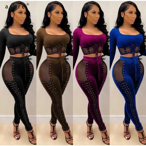 Tracksuit Women Sexy Club Outfit Jogging Full Female Sportswear Office Suit Crop Top And Pant Two Piece Set Home Clothes C3998