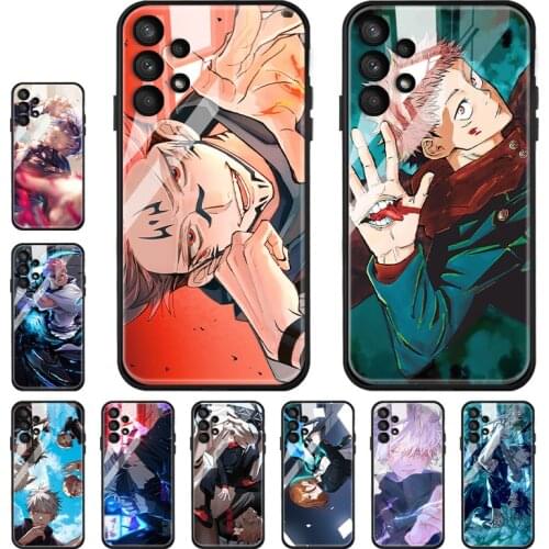 For Samsung A32 Case Jujutsu Kaisen Anime Glass Case For Samsung A12 A21S a32 A 32 A31 A30 A20 A02 A02S A10 A10S A20S A22 Cover