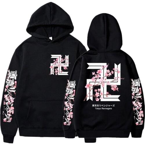 Anime Tokyo Revengers Cherry Blossom Hoodies Tokyo Sweatshirts Cozy Tops Tokyo Revengers Cosplay Pullover Sudadera Felpa Moletom