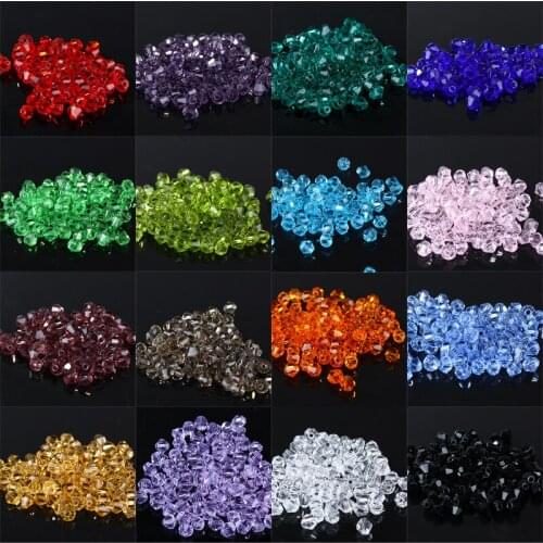 TianBo Wholesale 4MM 100pcs Austria Crystal Beads Spacer Glass Bead DIY Earrings Bracelet Necklace Jewelry Making 27 Colour