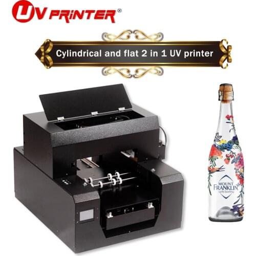 A3 UV inkjet press machine printer for clothes multi-functional and high-resolution for bottles/cards/bags and colorful printing