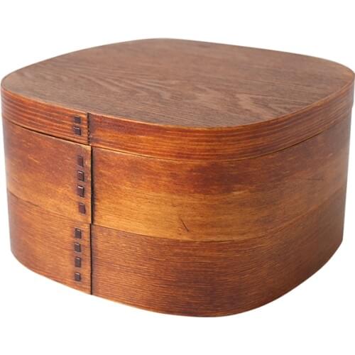 Japan frame double bento box of simple wooden boxes, wooden boxes sushi tableware box lunch box