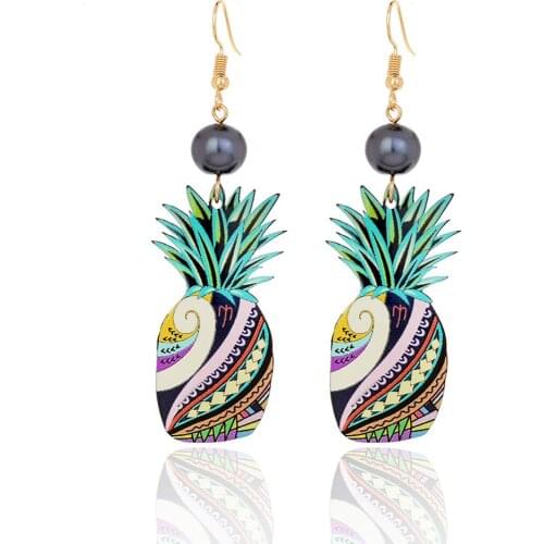 Cring Coco Womens Hawaiian Drop Earring Trendy Acrylic Statement Dangling Earrings for Women Party Jewelry Accessories Brincos
