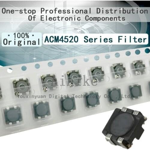 10/Pcs ACM4520-142-2P-T000 New Original 4.70mm x 4.50mm x 2.00mm SMD Common mode filtering 50V 1.4KR 1.3A 100MHz Power cable