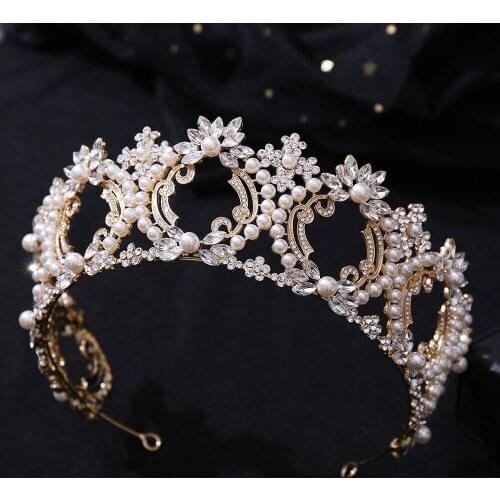 2021 Bridal Crown Headwear Luxury Rhinestones Inlaid Headband for Female Wedding Birthday Hair Accessories AIC88