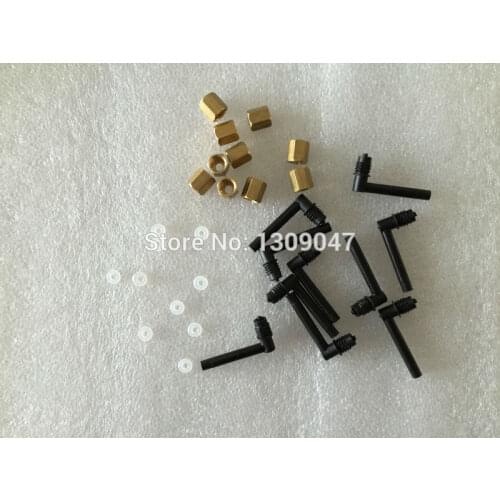 50pcs/lot L Shape Ink tube Connector with copper screw for Epson UV 7800 9800 7880 9880 7450 printer