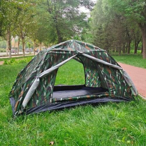 Free Shipping Outdoor Single Double-Sided Ventilated Anti-mosquito Double Layer Automatic Quick-opening Tabby Camouflage Tent