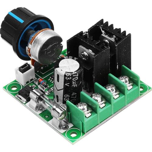 DC 9V To 50V 10A Stepless Adjustable PWM DC Motor Speed Controller Module With Knob