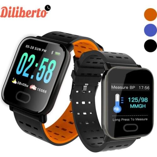 Diliberto A6 Smart Watch Heart Rate Monitor Waterproof Sport Fitness Tracker Blood Pressure Call Reminde Watch for IOS Android