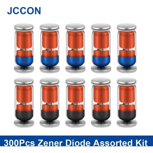 300Pcs LL34 SMD Zener Diode Assorted Kit 12W 3V 3V3 3V9 4V7 5V1 7V5 8V2 10V 12V 15V 16V 18V 20V 15Values