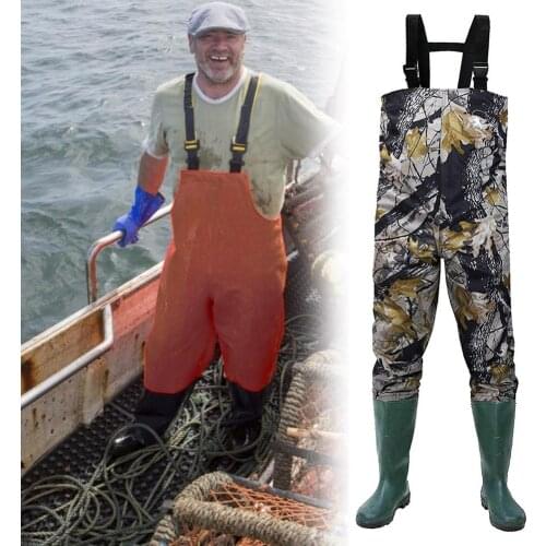 Breathable Chest Fly Fishing Waders For 100% Nylon Surface Thickened Waterproof And Layer Fine Woven Mesh Wading Thick