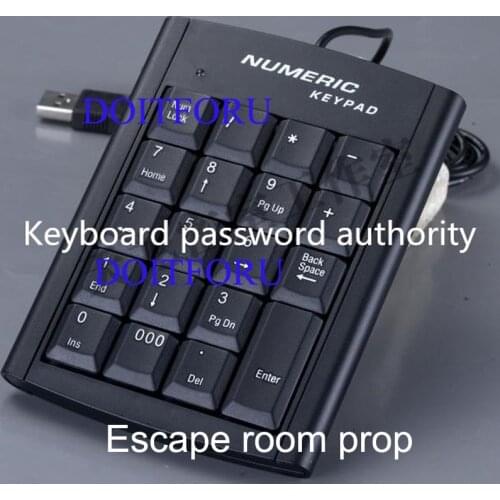 Escape room keyboard password authority digital Reality chamber of escape props password open lock