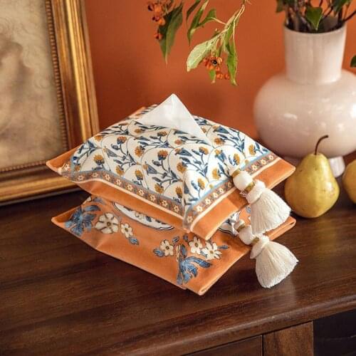 Tissue Box With Tassels Toilet Pumping Desktop Soft Plush Paper Towel Storage Box Living Room Decoration Napkin Holder For Car