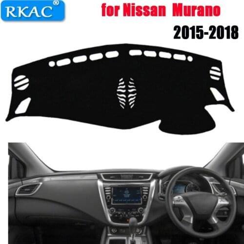 RKAC For Nissan Murano 2015-2018 Car Dashboard Pad Instrument Platform Desk Avoid Light Mats Cover Sticker right steering wheel