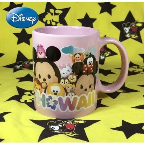Disney Cute Cartoon Mickey Minnie Stitch Character Collection Water Cup Surrounding Mug