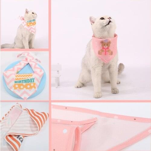 Square Washable Polyester Cat Bib Pet Cat Funny Bandanas Scarf Bowties Collar Dogs Puppies Supplies