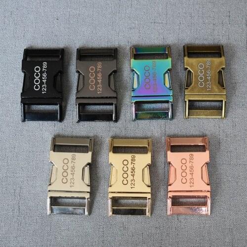 LOGO 1 Pcs 15mm/20mm/25mm/32mm Metal Belt Buckle Side Release Buckle for DIY Bag Paracord Buckles Bracelet Trinket LOGO-DCK