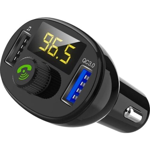MagiDeal QC 3.0 Quick Car Charger Bluetooth FM Radio Transmitter MP3 Player