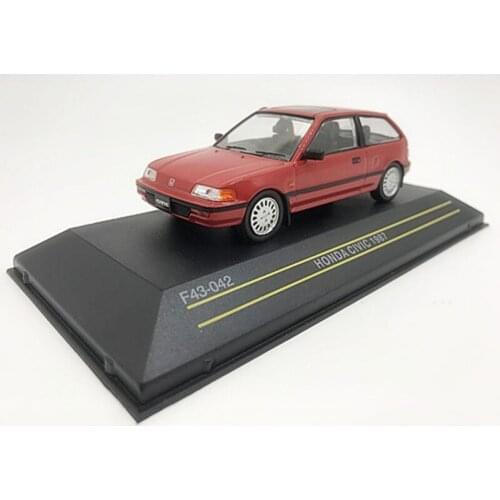 Diecast 1:43 Honda Civic 1987 Alloy Car Model Static Vehicle Collection Decoration Souvenir Ornaments Display Boys Toys Gifts