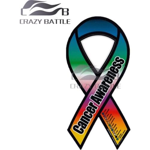 Crazy Battle 13 x 6.4cm Cancer Awareness Decal Surfboard Laotop Car Stickers Windshield Scratch-Proof Laptop Camper Graphics