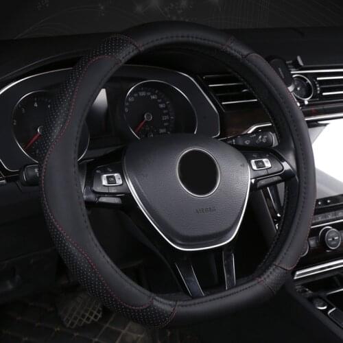 D Type Car Steering Wheel Cover Wrap For Volkswagen VW Polo Golf Jetta E-Golf 2015- On Golf Alltrack gti R Sportwagen 2017-On