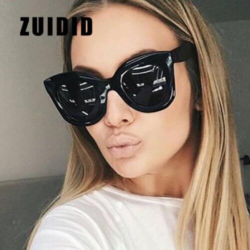 Fashion Cats Eye Oversized Sunglasses Womens Luxury Brand Eyeglasses Female Vintage Sun Glasses Ladies Black White UV Eyewear