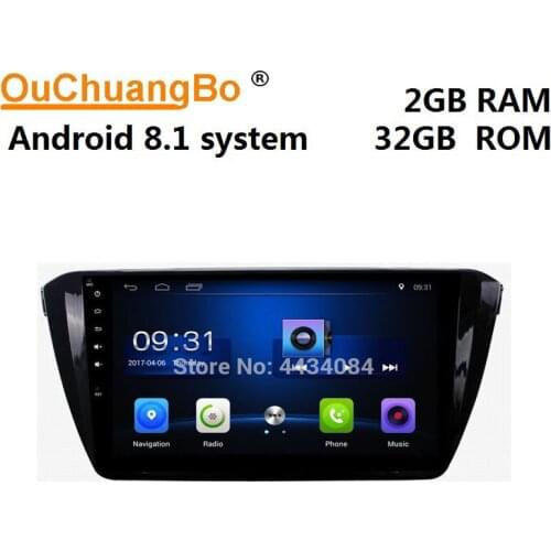 Ouchuangbo auto radio gps head unit for Skoda Superb 2015 support SWC wifi 1080P video touch screen android 8.1 system